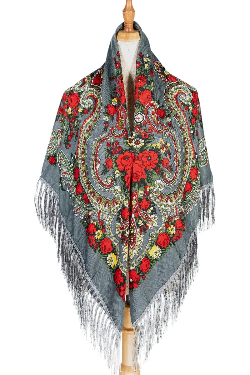 دىدانيالا Irinushka Women's Eastern European Cotton Tassel Shawl
