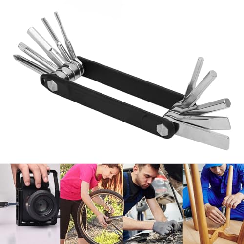Zunate Multitool Hex Key Wrench 10 in 1 Folding Hex Wrench Set with Screwdriver for Photographic Equipment and Outdoor Repair - Image 3