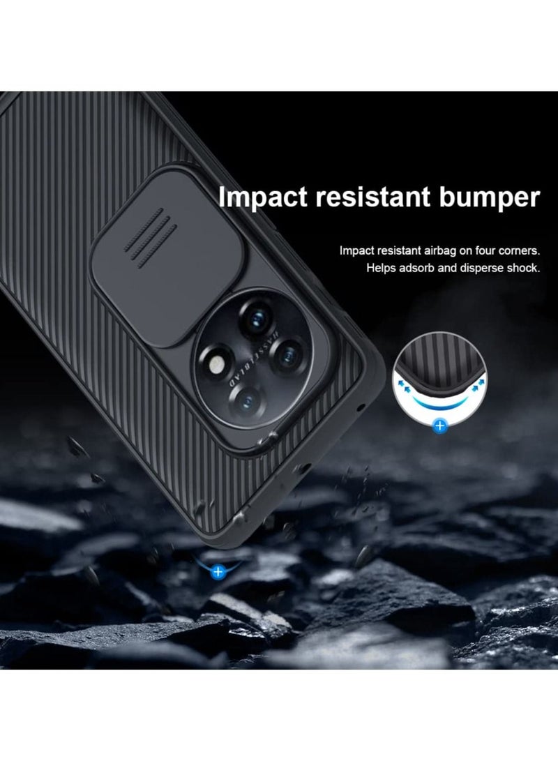 Nillkin Protective Case Compatible with OnePlus 11 5G with Lens Sliding Cover 6.7-inch Slim Fit Shockproof Phone Back Cover - Image 4
