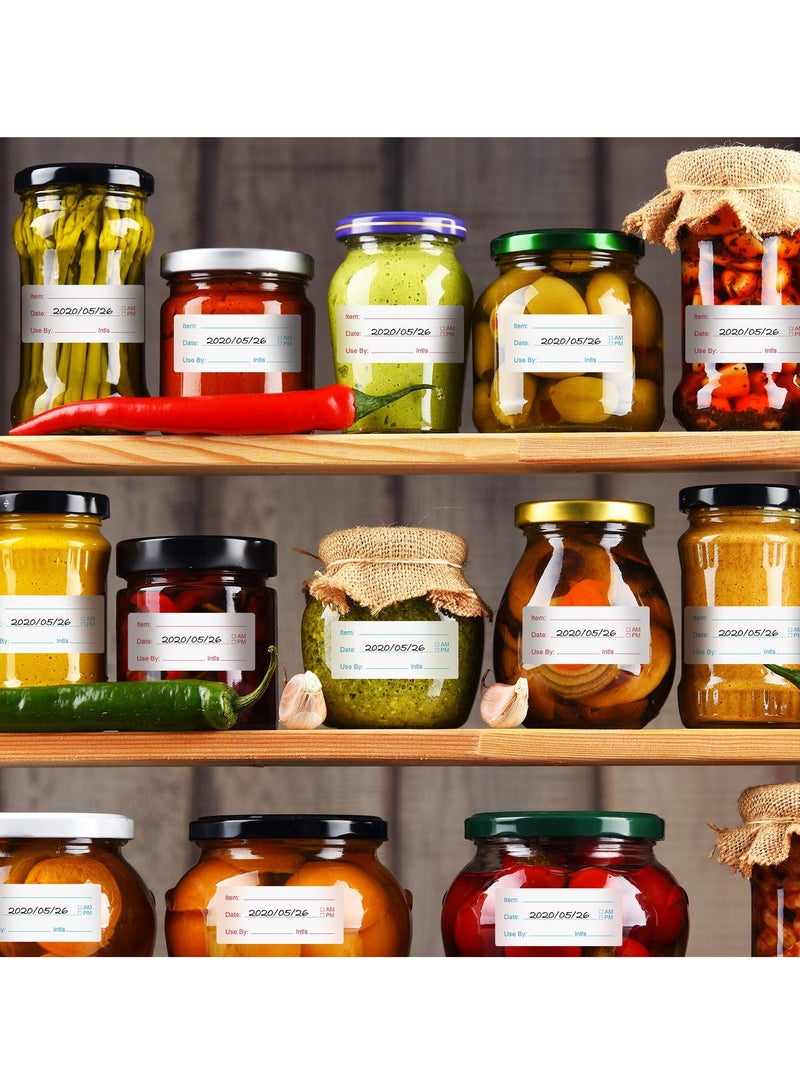 SYOSI ملصقات طعام قابلة للإزالة من SYOSI، 2 بكرة، 1000 قطعة، ملصقات طعام قابلة للإزالة للتعليب، والمخزن، والزجاجات، وحاويات الطعام، وتخزين الطعام وتنظيمه (أحمر وأزرق) - Image 5