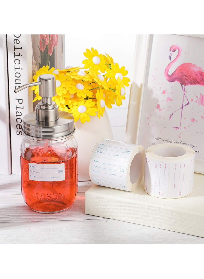 SYOSI ملصقات طعام قابلة للإزالة من SYOSI، 2 بكرة، 1000 قطعة، ملصقات طعام قابلة للإزالة للتعليب، والمخزن، والزجاجات، وحاويات الطعام، وتخزين الطعام وتنظيمه (أحمر وأزرق) - Image 4