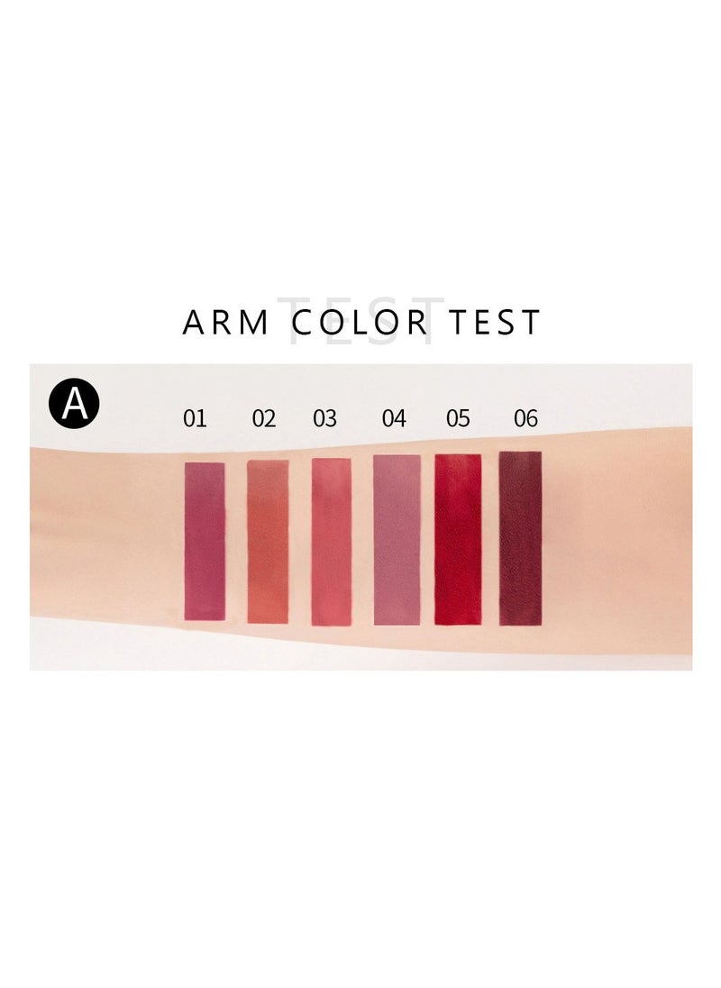 Handaiyan - Lipstick Set Matte Liquid 6 Colors Long Lasting Waterproof for Women Highly Pigment Velvety Nude Super Stay Soft Hydrating & Lightweight Professional Moisturizing Makeup Lips Gift - Image 1