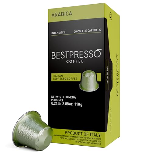 Bestpresso Coffee for Nespresso Original Machine 120 pods Certified Genuine Espresso Arabica Blend Light Intensity Pods Compatible with Nespresso Original - Image 1