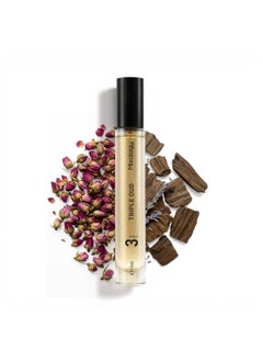 LUXODOR Tripe Oud Mixology Eau de Parfum - Inspired by Ombre Nomad, Ispahan and Initio Oud For Greatness, Unisex Perfume 0.34 Fl Oz (10ml) 