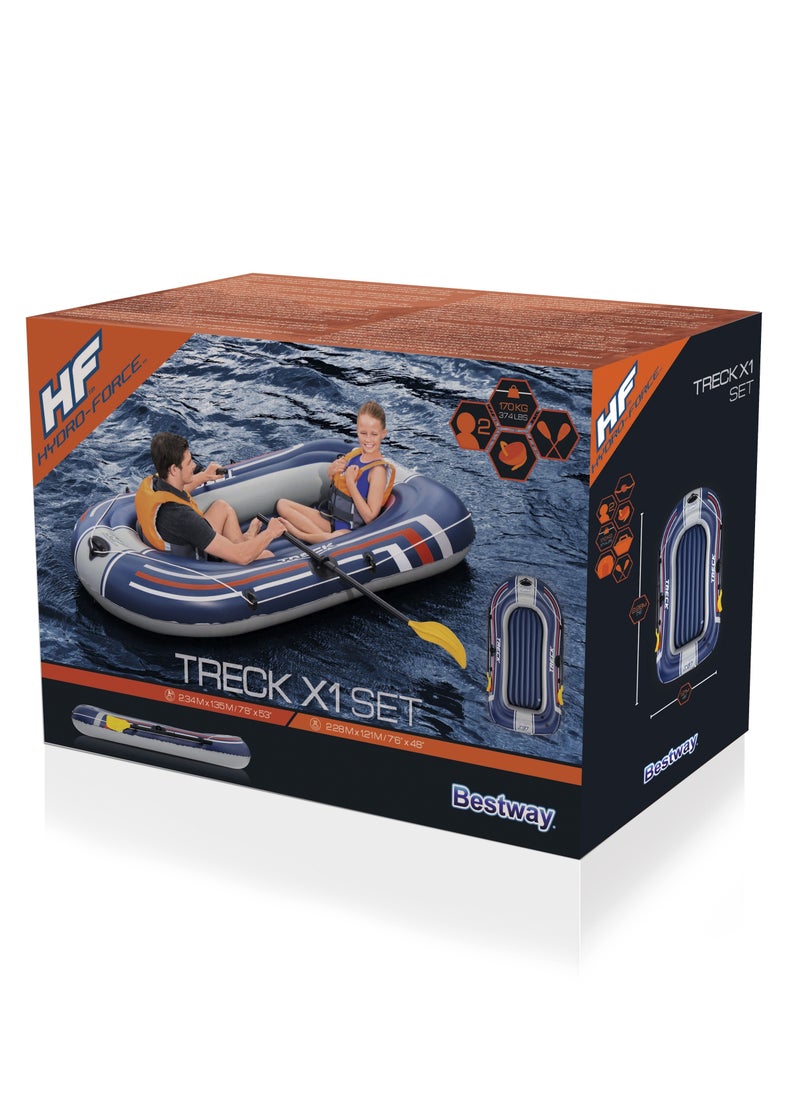 Bestway Candor Inflatable Swimming Boat with Oars and Comfortable Seats - Practical and Safe Design for Lakes and Rivers 26-61083  - Image 2