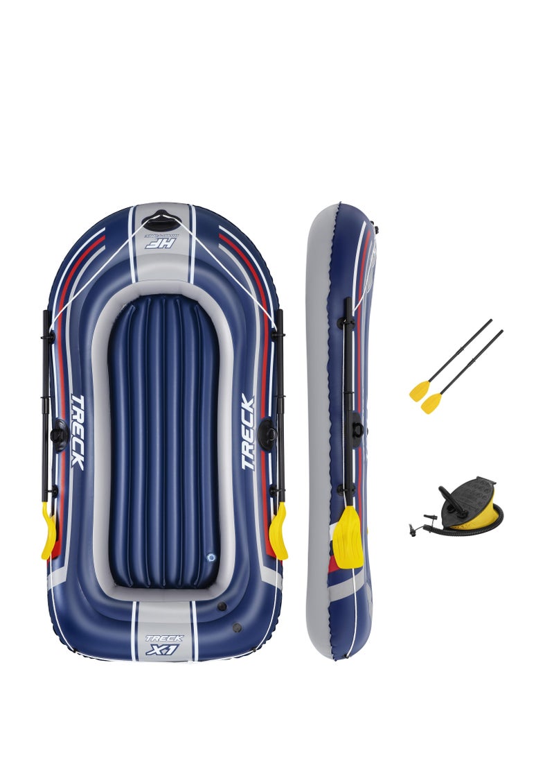 Bestway Candor Inflatable Swimming Boat with Oars and Comfortable Seats - Practical and Safe Design for Lakes and Rivers 26-61083  - Image 1