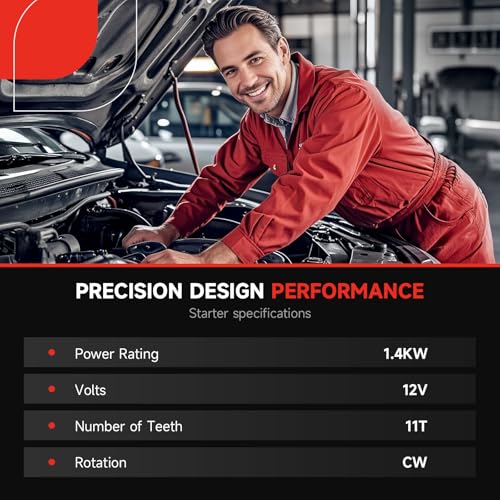 Grezuton Starter Replacement for 1999-2004 Chevrolet S10 Silverado 1500 Astro Blazer Express 1500 2500, for GMC Savana 1500 2500 Sierra 1500 Sonoma Jimmy Safari, Isuzu Hombre Oldsmobile Bravada SDR0086 - Image 3