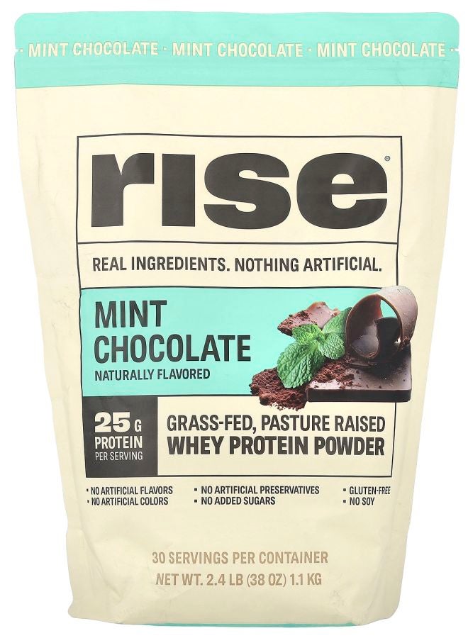 Rise bar Whey Protein Powder Mint Chocolate 2.4 lb (1.1 kg) - Image 1