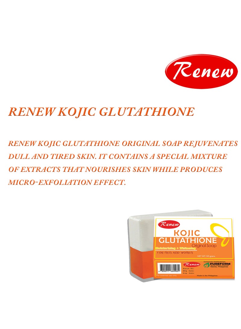 Renew 3 Piece Kojic Glutathione Original Soap Moisturizing and Whitening - Image 5