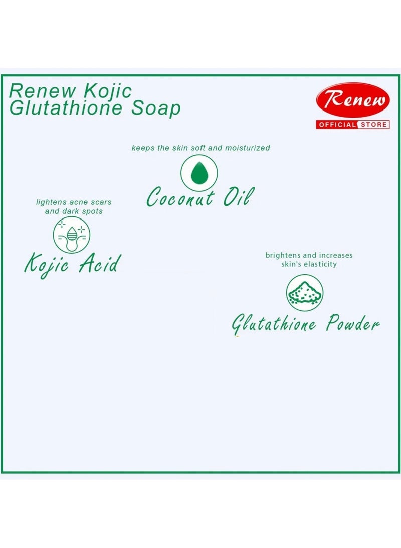 Renew 3 Piece Kojic Glutathione Original Soap Moisturizing and Whitening - Image 3