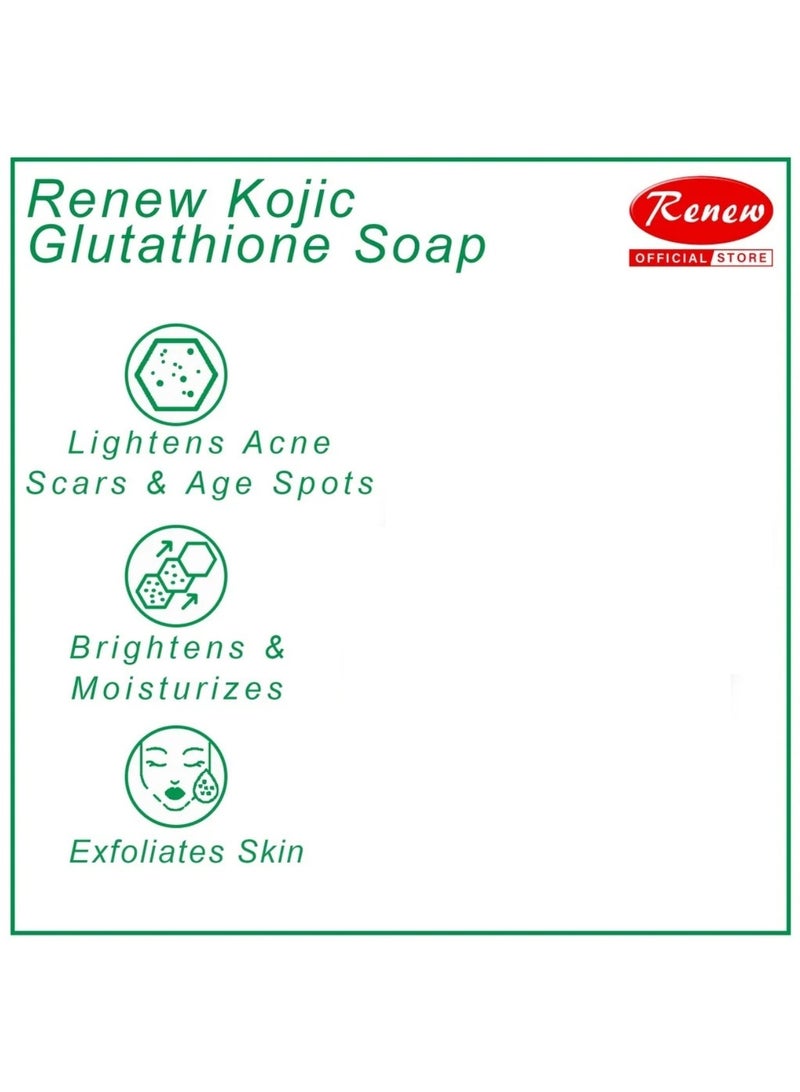Renew 3 Piece Kojic Glutathione Original Soap Moisturizing and Whitening - Image 4