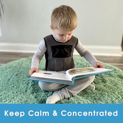 Henhecy Weighted Vest for Kids - Compression Vest for Children with Sensory Issues, Autism, ADHD - Adjustable Kids Weighted Vest Includes 6 Removable Weights (Small, Ages 2 to 4) - Image 2