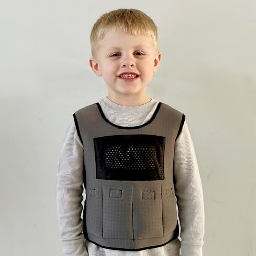 Henhecy Weighted Vest for Kids - Compression Vest for Children with Sensory Issues, Autism, ADHD - Adjustable Kids Weighted Vest Includes 6 Removable Weights (Small, Ages 2 to 4) - Image 1