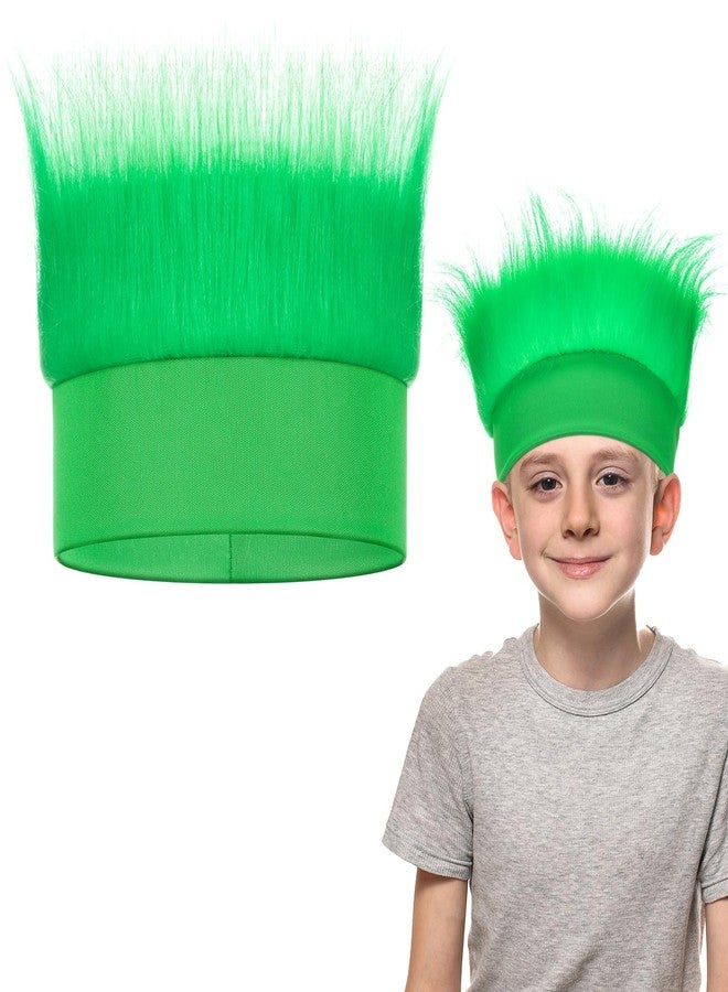 Luinabio إكسسوار شعر لويينابيو - رباط رأس شعري، باروكة مرحة، يوم الشعر المجنون، قبعات مضحكة، أزياء هالوين، ملابس حفلات (أخضر، بسيط) - Image 1