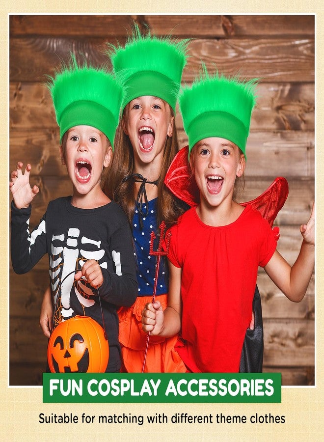 Luinabio إكسسوار شعر لويينابيو - رباط رأس شعري، باروكة مرحة، يوم الشعر المجنون، قبعات مضحكة، أزياء هالوين، ملابس حفلات (أخضر، بسيط) - Image 3