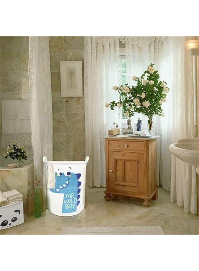 HOMESTAR Cute Dinosaur Large Storage Basket, Waterproof, Foldable Clothes Hamper with Handles for for Clothes and Toys, Stylish Bedroom and Kitchen Organization - Image 2