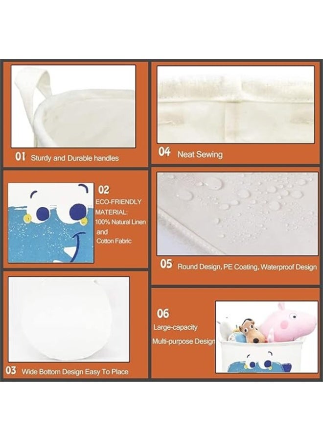 HOMESTAR Cute Dinosaur Large Storage Basket, Waterproof, Foldable Clothes Hamper with Handles for for Clothes and Toys, Stylish Bedroom and Kitchen Organization - Image 5