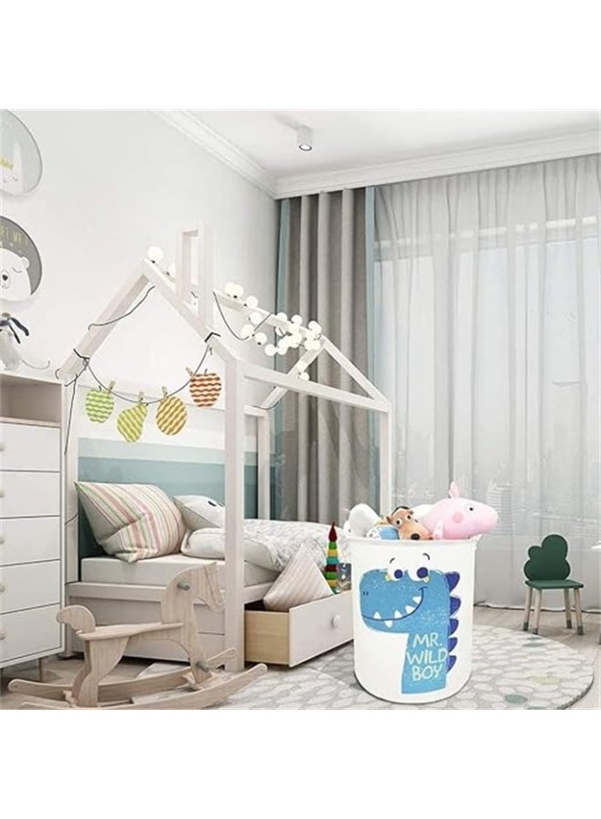 HOMESTAR Cute Dinosaur Large Storage Basket, Waterproof, Foldable Clothes Hamper with Handles for for Clothes and Toys, Stylish Bedroom and Kitchen Organization - Image 3