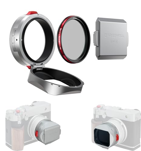 Freewell The Real Lens Hood CPLMist Filter Flipable Touchless Operation for Fuji GFX100RF Silver - Image 1