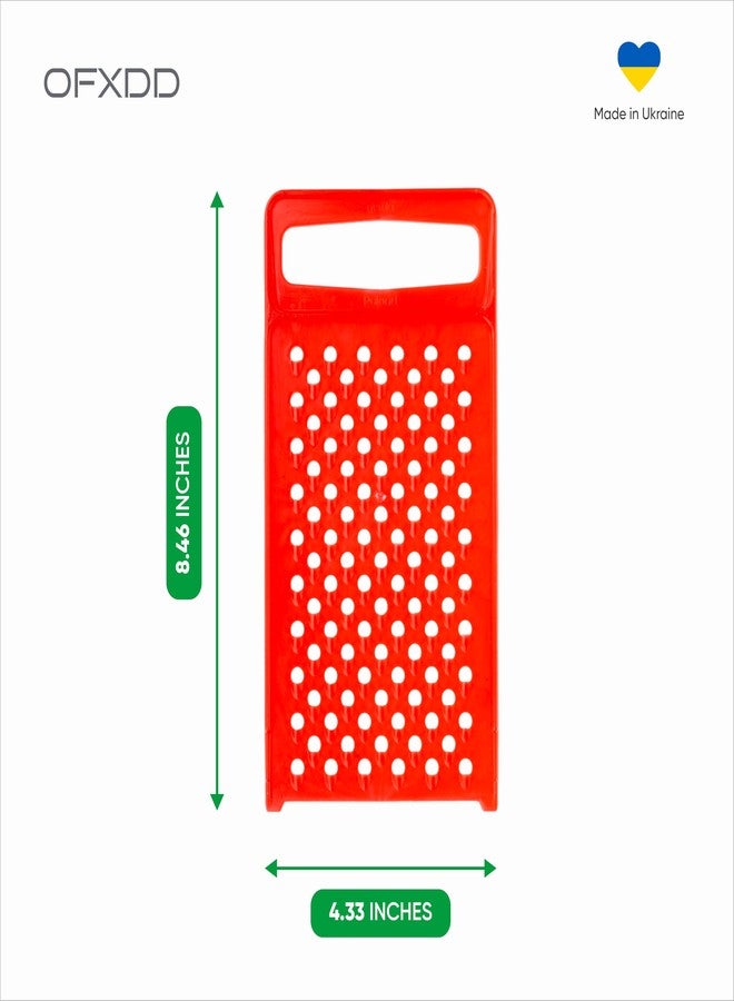 OFXDD Flat All Plastic Cheese Grater - Ergonomic Hand Grater - Professional Cheddar Graters Handheld - Image 2