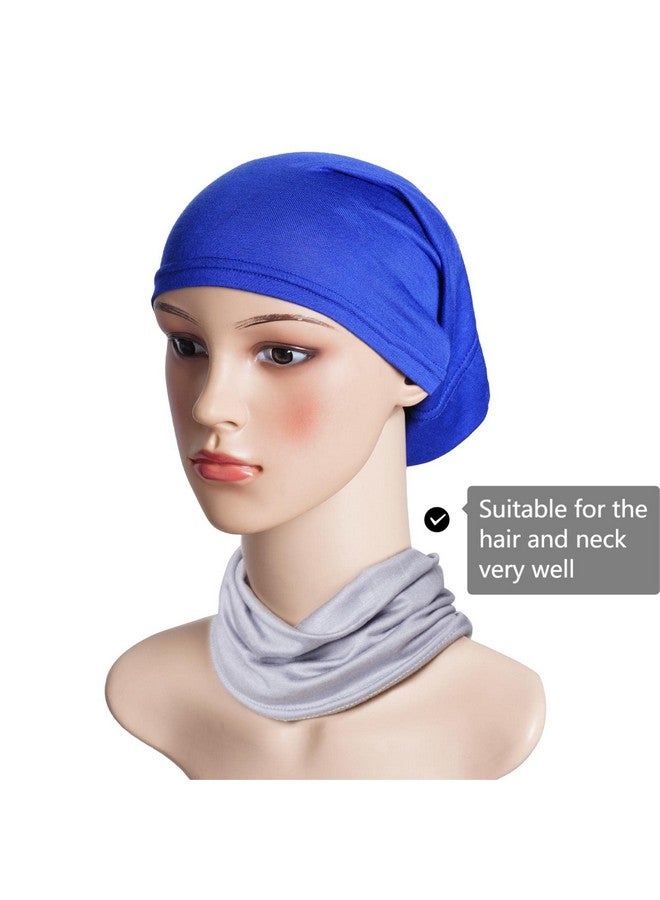 Sucrain 6 Pcs Tube Dreadlock Cap Elastic Wide Headband Braids Tube Sock Cap Unisex Spandex Satin Head Wrap Dreadlocks Accessories - Image 5