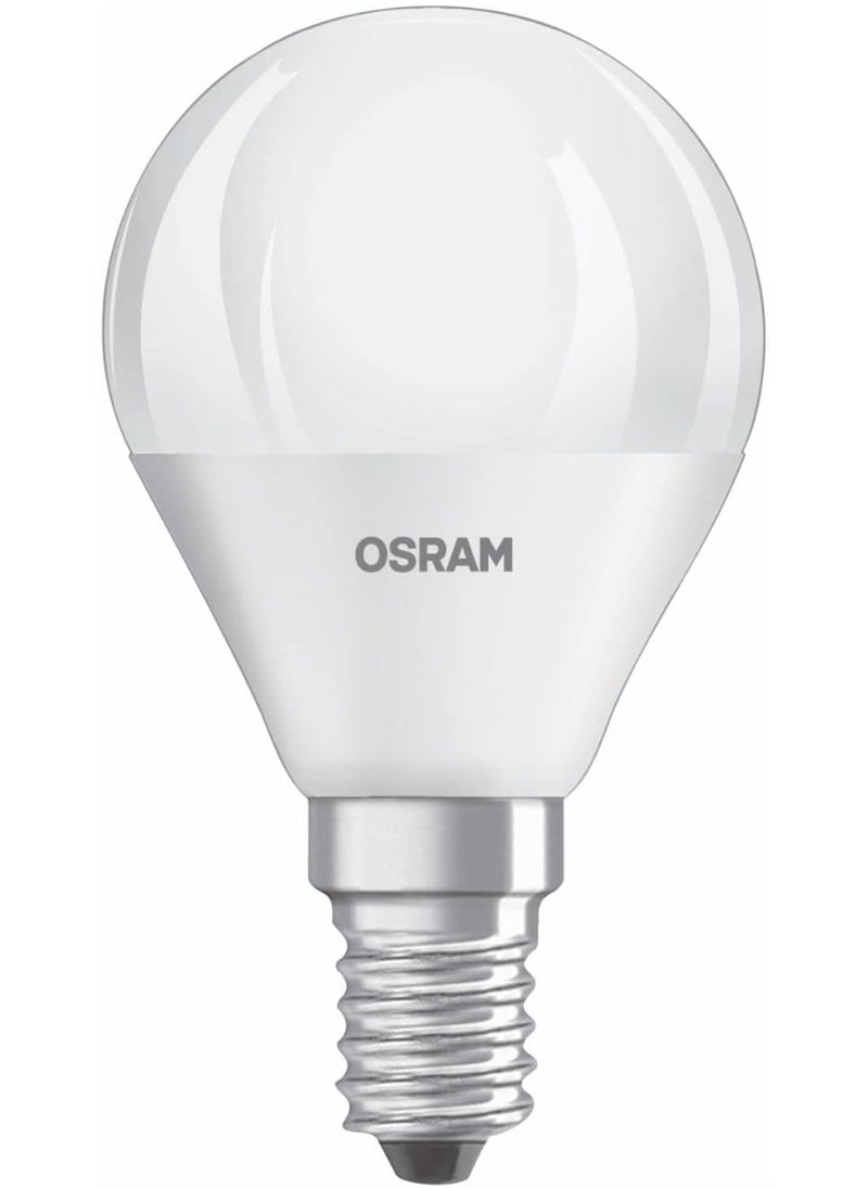 Osram OSRAM LED BASE Classic P40, frosted filament LED lamps in glass for E14 base, candle shape, cool white (4000K), 470 lumen, replaces conventional 40W bulbs, box of 3  - Image 2