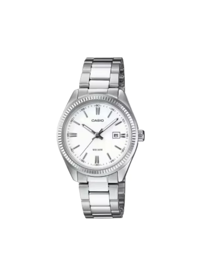 CASIO Women's Analog Display Watch With Silver Stainless Steel Strap - LTP-1302D-7A1