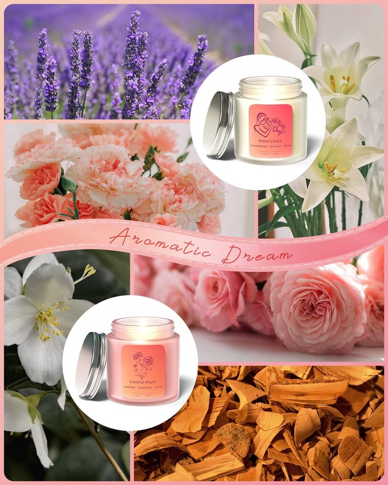 TRINIDa Sleep Candles for Mum - 30th/40th/50th/60th Birthday Gift for Women, Aromatherapy Luxury Scented Candle, Natural Organic Soy Wax Relaxing Lavender, Perfect Mother's Gift - Image 4
