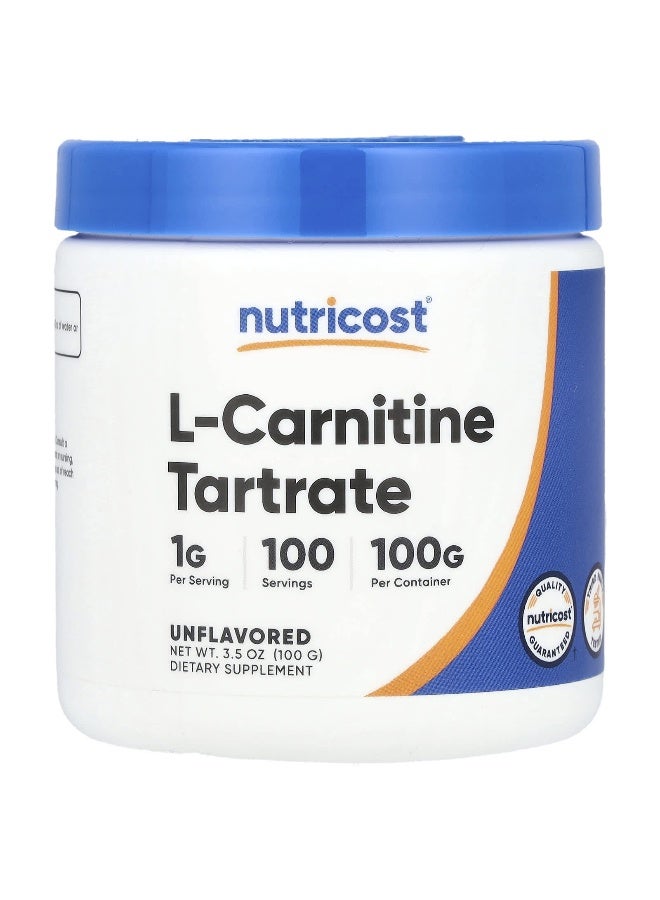 Nutricost Nutricost, L-Carnitine Tartrate, Unflavored, 3.5 oz (100 g)