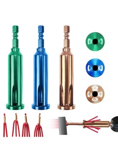 KASTWAVE Wire Twisting Tools, Wire Strippers and Stranders, 4 Square 3 Way/5 Way Automatic Strander Drill Tool Accessories for Stripping and Twisting Wire Cable 3 Pcs  - Image 1