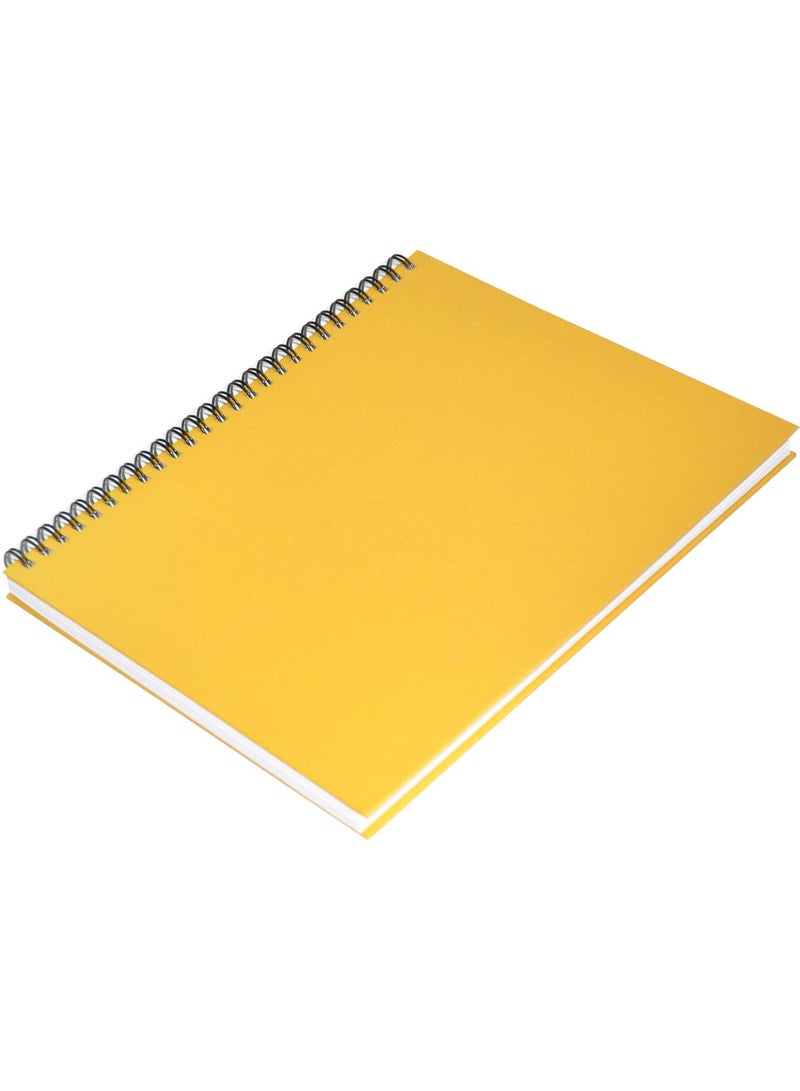 FIS Pack of 5  Spiral Hard Cover Notebook 9X7 Inches (22.86 X 20.32 CM) Single Line,With Border,100 Sheets-Gold -FSNBS97NA200 - Image 4
