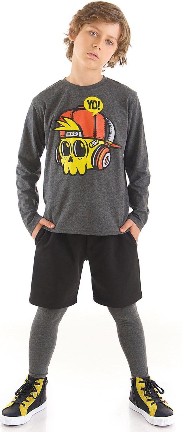 Mshb&G Yo Boy T-Shirt Shorts Tights Set  - Image 1