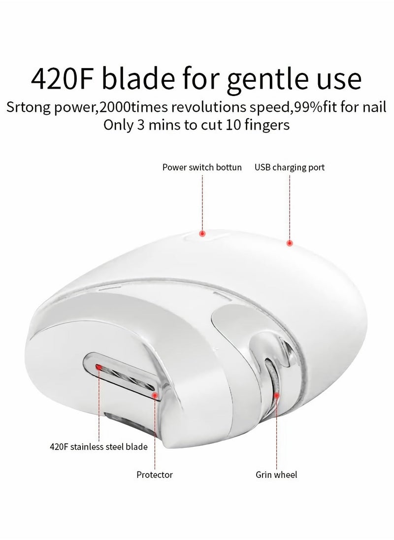 Automatic Nail Clipper with Grinding Wheel and Built-in Nail Scrap Storage for Effortless Grooming and Clean-Up - Image 2