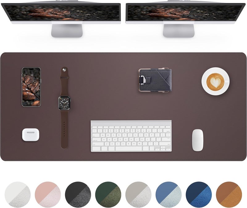 AFIING Large Desk Mat 55"x24" - Premium Non-Slip, Waterproof & Scratch-Resistant. Office Desk Protector Workspace Pad for Home/Office (Coffee) - Image 1