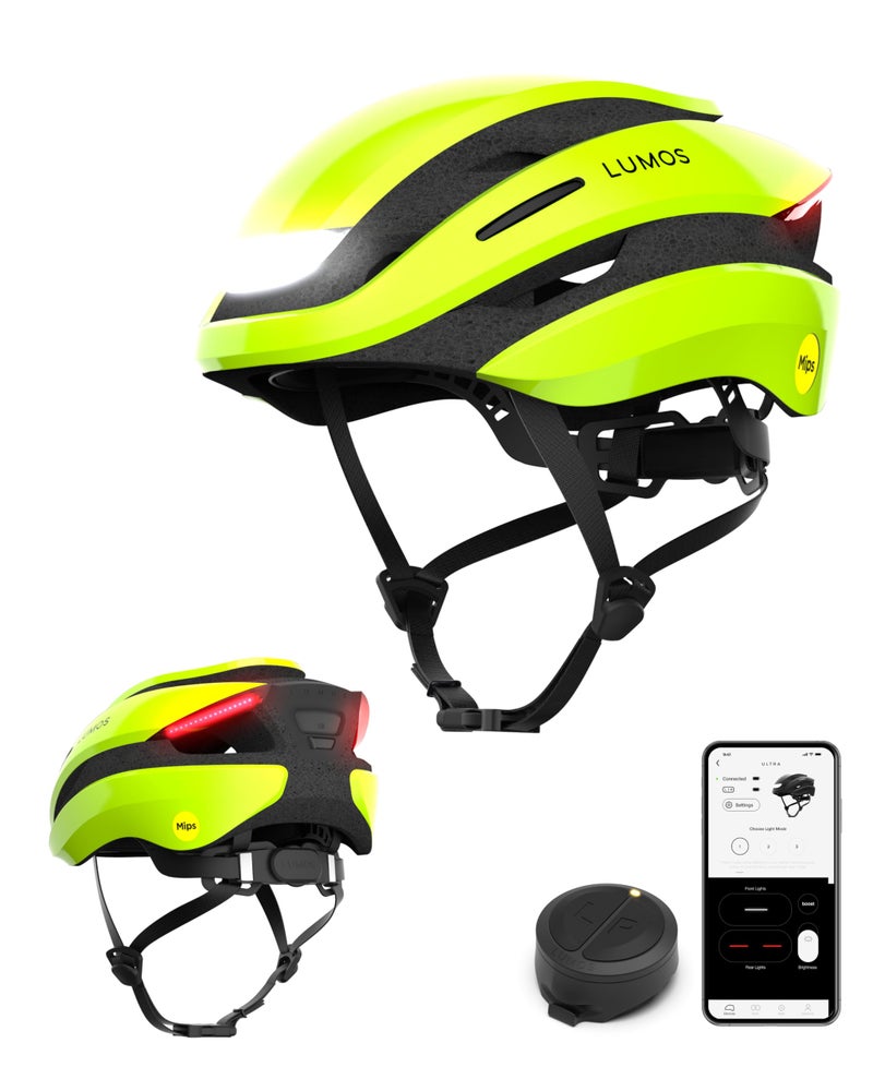 Lumos Ultra Smart Bike Helmet Customizable Front and Back LED Lights with Turn Signals Road Bicycle Helmets for Adults Men Women MIPS