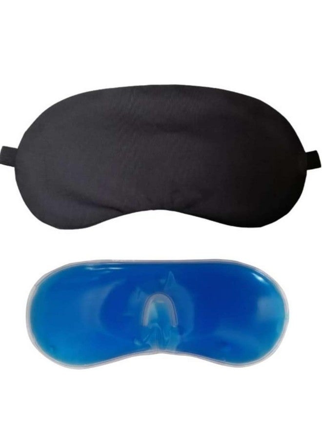 Samtrish Cotton Sleep Eye Mask For Side Sleeper Men Women, Zero Eye Pressure Sleeping Mask, Light Blocking Patented Design Night Blindfold, Soft Eye Shade Cover For Travel - Free ear Plugs (Black) - Image 1