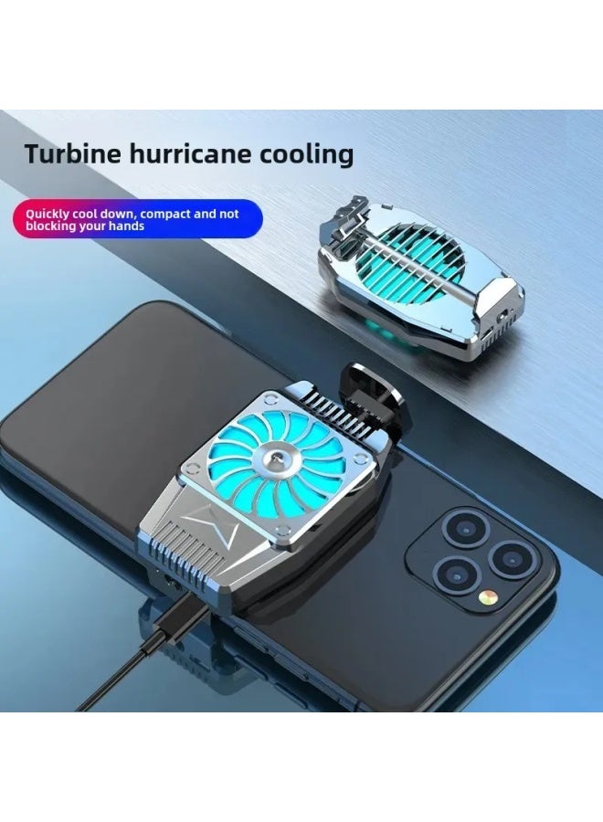 Loquat Portable X16 Cold Hand Phone Radiator H15 Heat Dissipator For Gaming Mobile Devices Compact Size High Airflow Heat Reduction-Color:L05 Plug-in Model (black) - Image 2