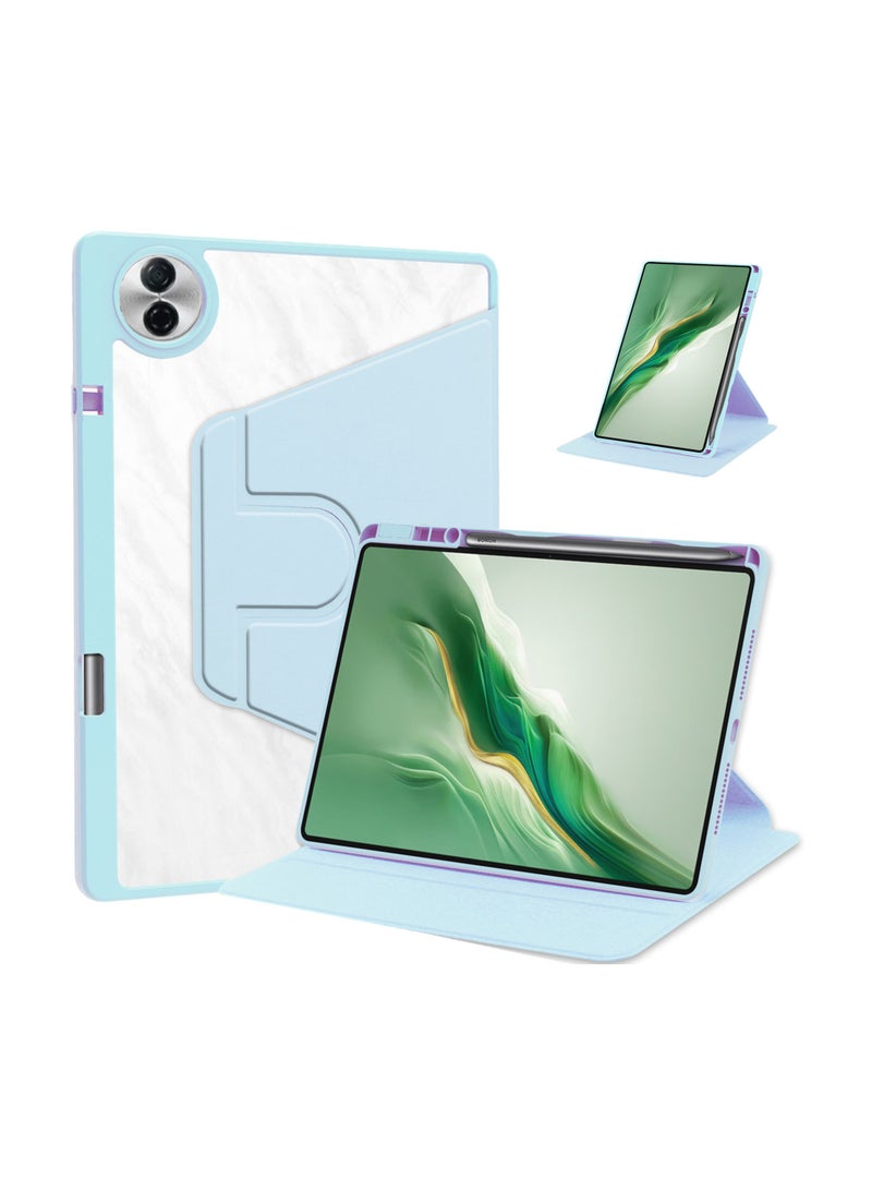 general Compatible Honor pad 10 12.1-inch 2025 Tablet Case with Pen Holder, 360° Rotation and Auto Wake/Sleep, Flexible Viewing Angle Folding Stand Case