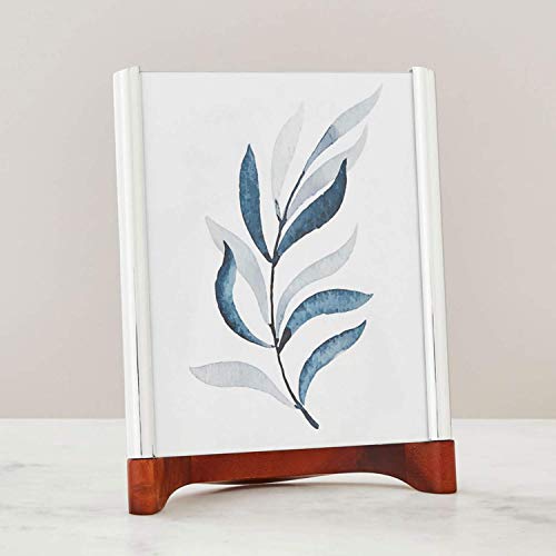 nambe Sky View Picture Frame, 8 by 10 - Inch | Photo Frame with Tempered Glass | Tabletop Display Family, Friends, Wedding Gift, Home Office Décor | Nambe Alloy, Acacia Wood and Glass - Image 3