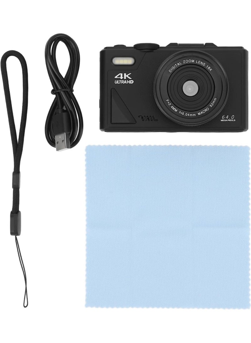 Generic 4K Digital Camera for Photography Video: 64MP Vlogging Camera, 180° Flip Screen Digital Point and Shoot Camera, 16X Zoom Compact Camera for Beginners - Image 3