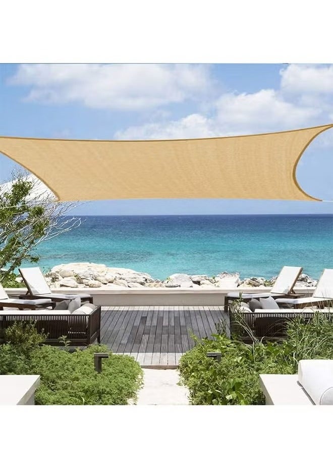 Generic Sun Shade Sail, 3 x 5 m Rectangle Awning, 95% UV Block Canopy, Perfect for Outdoor Patios Garden Backyard Pergola Decking Swimming Pool  - Image 3