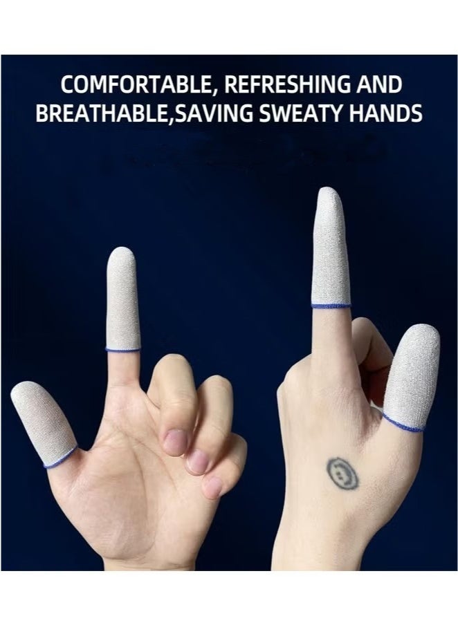 2 Pair Mobile Game Touch Screen Finger Sleeve, Super Highly Sensitive Feelers Smooth Operation Sweat Absorbing Odorless Breathable Seamless Touch Screen Finger Sleeve, For Pubg and Other Games Play  - Image 5