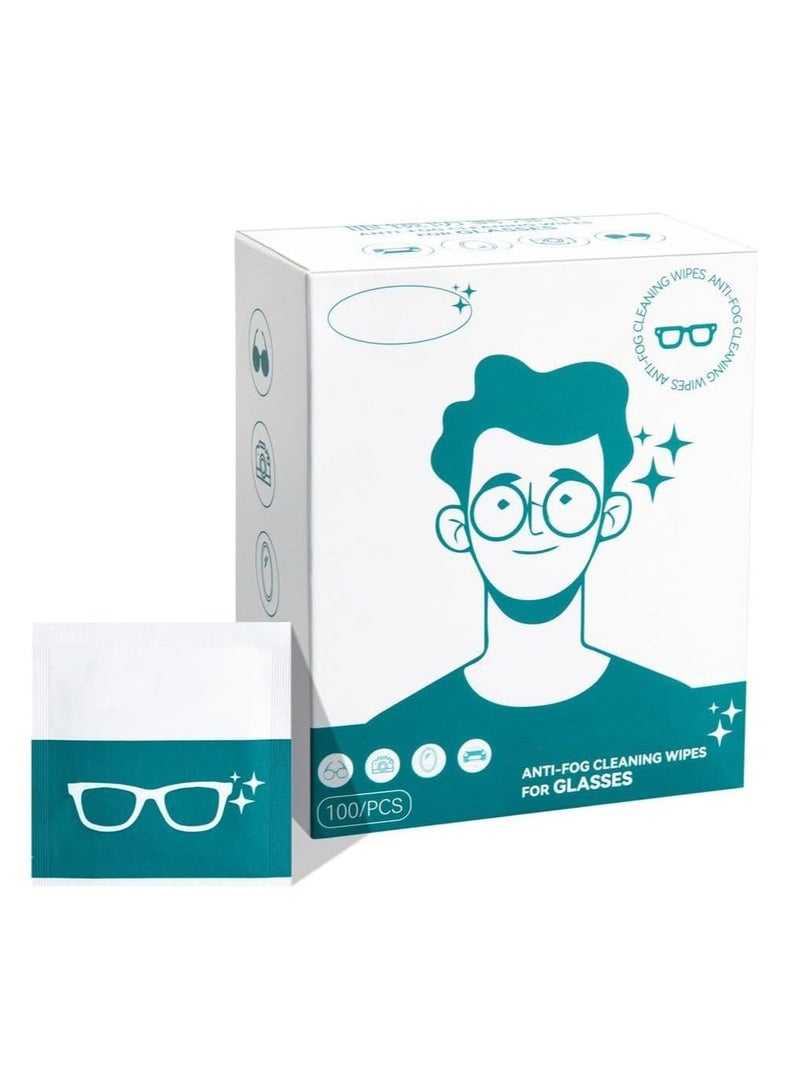 Generic 100 Pack Lens Cleaning Wipes, Glasses Wipes, Pre-Moistened Lens Wipes for Eyeglasses Individually Wrapped, Screen Wipes  - Image 1