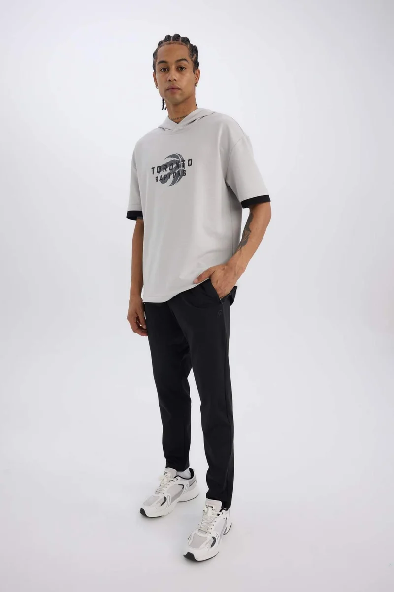 ديفاكتو DeFactoFit NBA Toronto Raptors Oversize Hooded T-Shirt