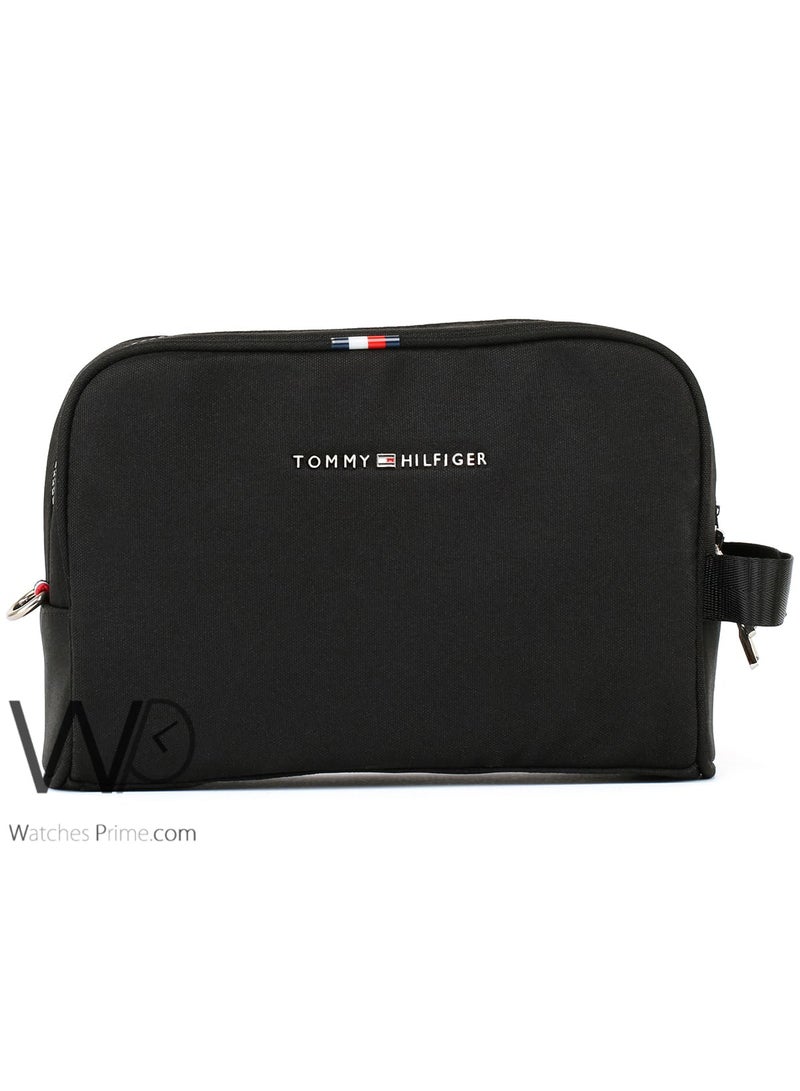 Tommy Icons حقيبة يد قماشية باللون الأسود شنطة من تومي هيلفيغر للرجال مع صندوق هدايا - Image 2