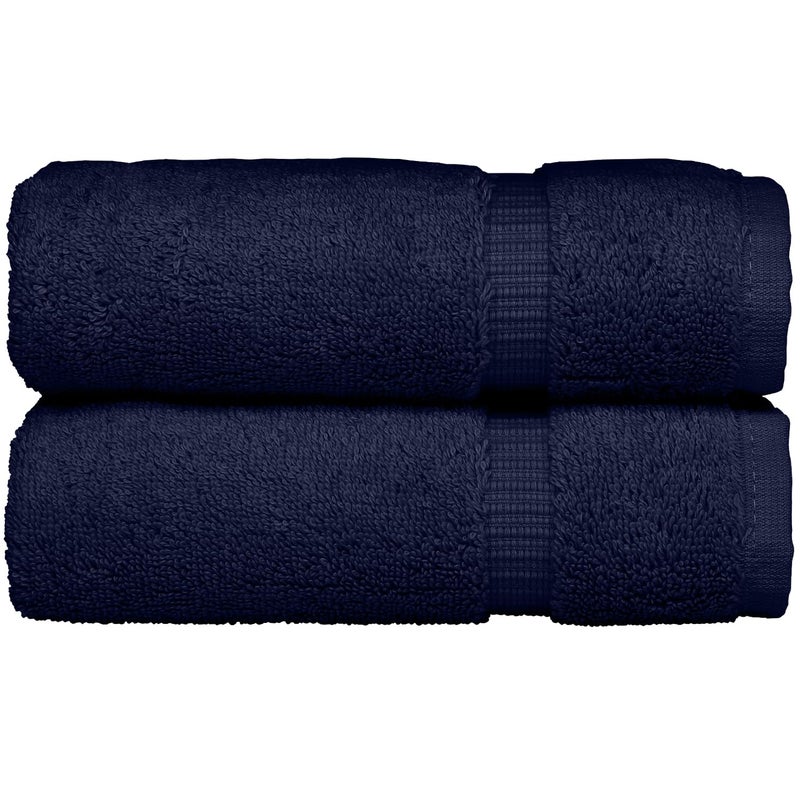 BC BARE COTTON Monogrammed Hand Towel, Navy, 16 x 30 Inches - Set of 2, 100% Turkish Cotton, Extra Absorbent, Soft Terry Finish, Personalized Gift - Image 4