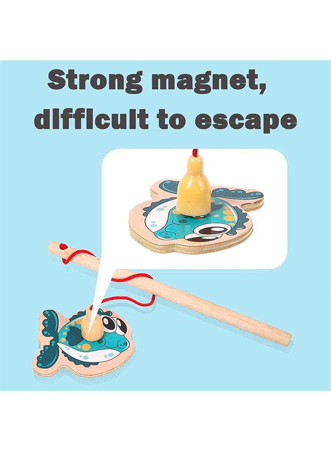 54 قطعة لعبة الصيد لعبة لعبة صيد مغناطيسية خشبية للأطفال تعلم اللون فرز اللغز مونتيسوري في مرحلة ما قبل المدرسة المهارات الحركية الدقيقة لمدة 3 4 5 سنوات بويز الفتيات البالغين - Image 5