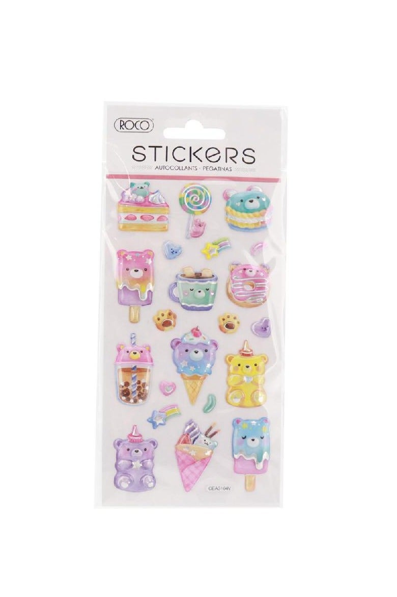 ROCO Pop-up Stickers Bear Sweets