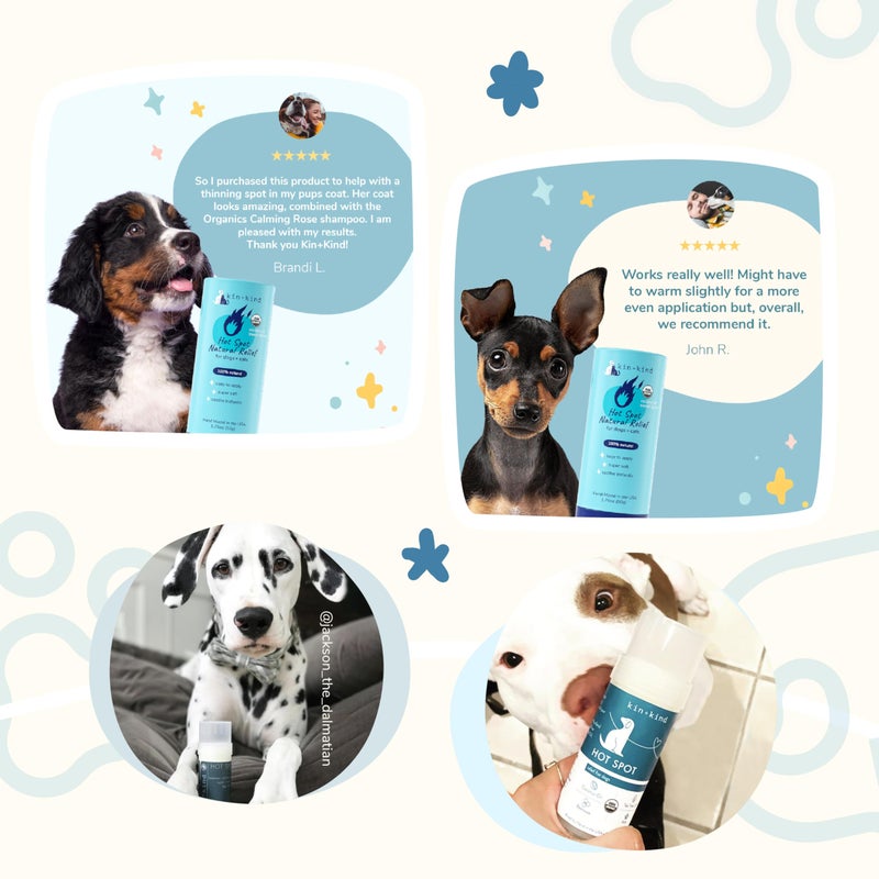 kin+kind Hot Spot Treatment for Dogs & Cats- Itch Relief, Skin Soothing and Healing Balm - Coconut Oil, Beeswax, Sweet Fennel Oil - All Natural - Made in USA - Image 4