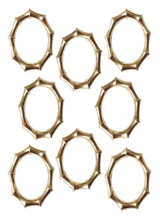 Jolitee Matte Gold Napkin Rings Set of 8 - Elegant & Durable Table Decor for Weddings, Dinners & Special Occasions - Image 1